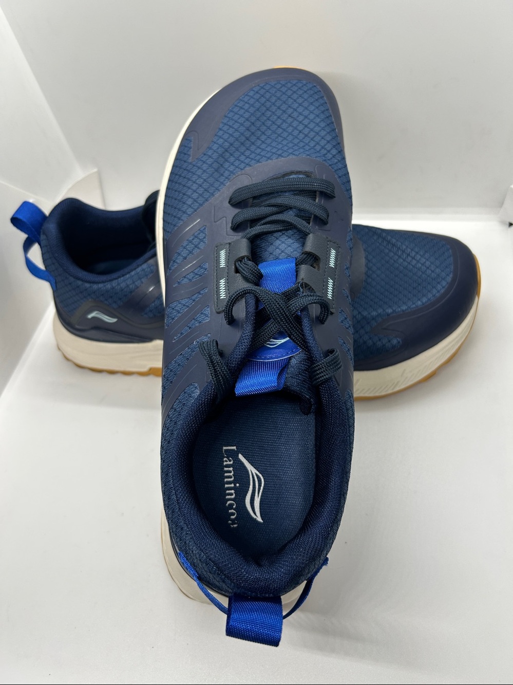 Lamincoa Blue Wide Men's Sneakers Hiking Walking Lightweight Breathable Shoe... - Picture 4 of 12